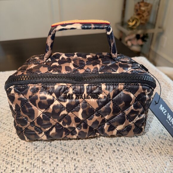 MZ Wallace Leopard Metro Accordion Cosmetic II Bag - NWT - Picture 4 of 7